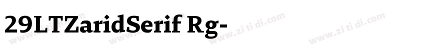 29LTZaridSerif Rg字体转换